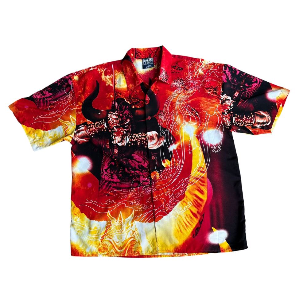 Vintage y2k Centaur Bull Warrior AllOverPrint Shirt Mens XL